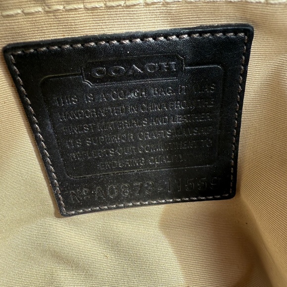 Coach Madeline Signature Canvas Shoulder Tote in black with leather accents - Picture 6 of 7